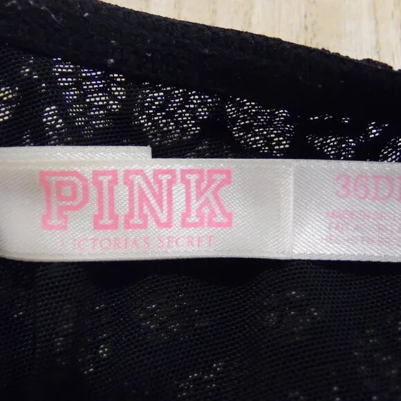 PINK by Victoria's Secret Date Racerback Bra Women's Size 36DD Lacy Back - Picture 8 of 10
